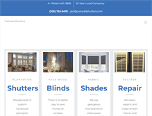 Tablet Screenshot of justaddshutters.com